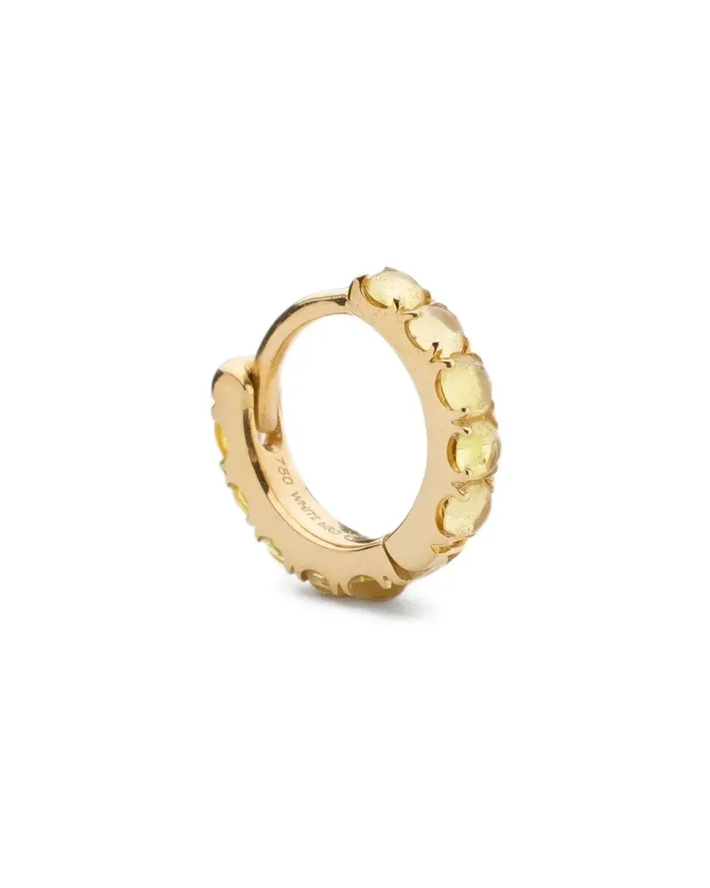 WHITE BIRD 18K yellow gold sapphire earring Gold