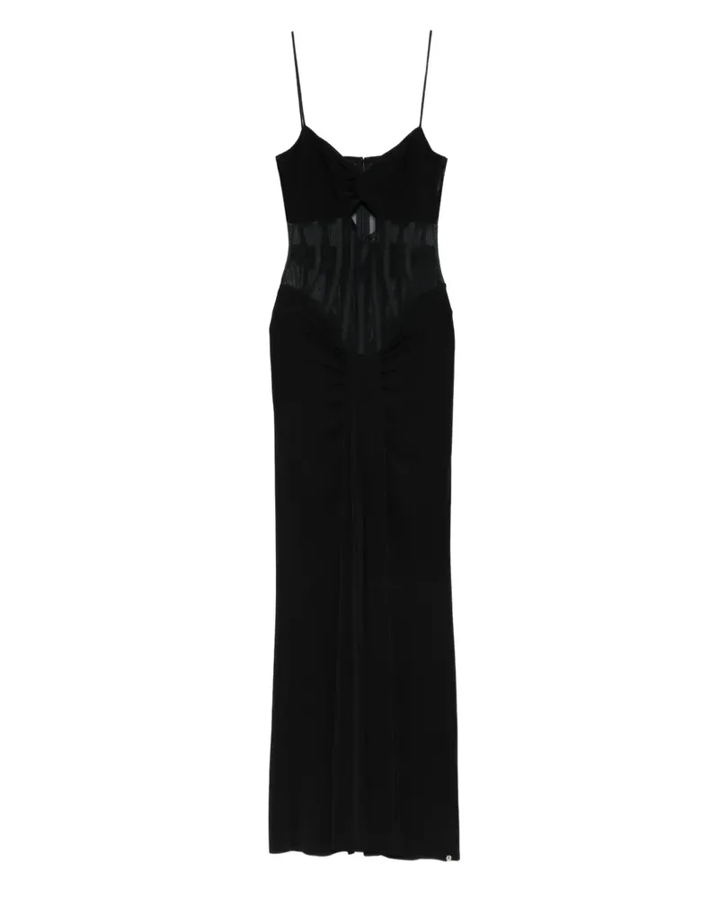 NISSA Maxikleid mit Sheer-Einsatz - Schwarz Schwarz