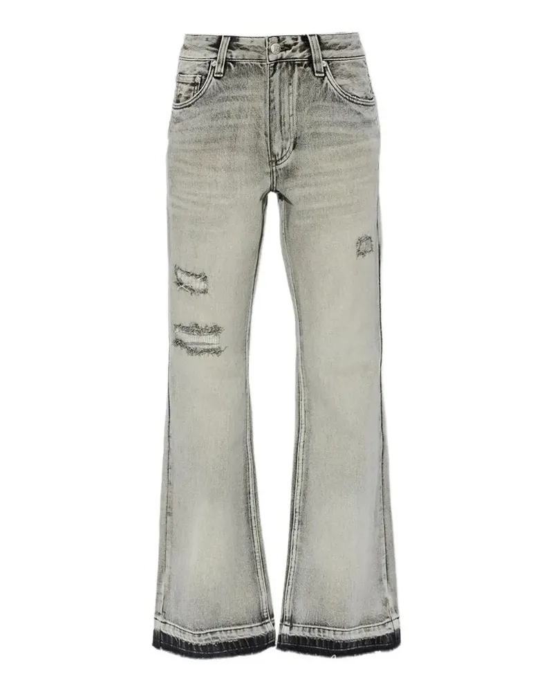 MISBHV distressed-effect bootcut jeans - Grau Grau