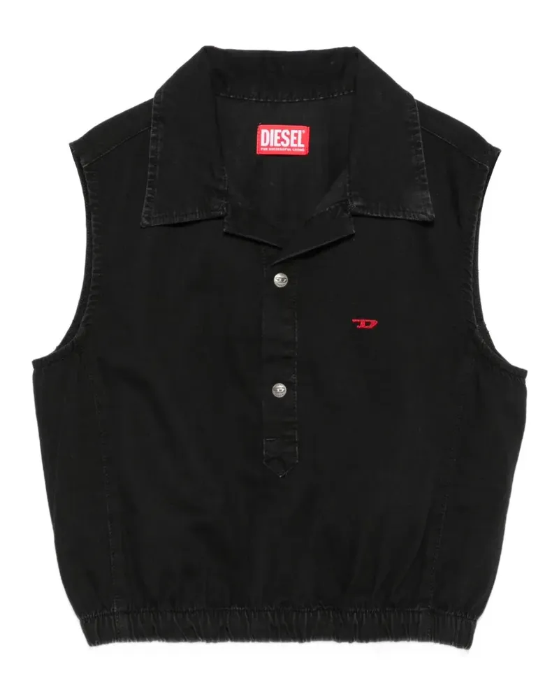 Diesel De-Drey Cropped-Top - Schwarz Schwarz