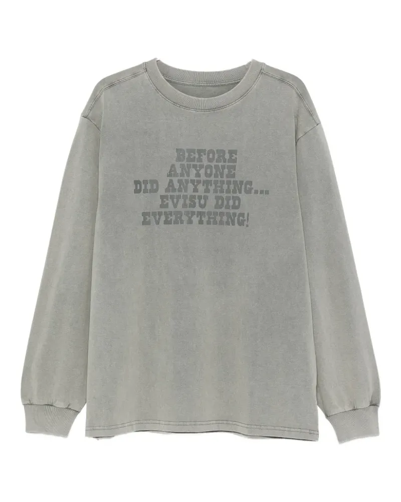 Evisu printed long-sleeve T-shirt - Grau Grau