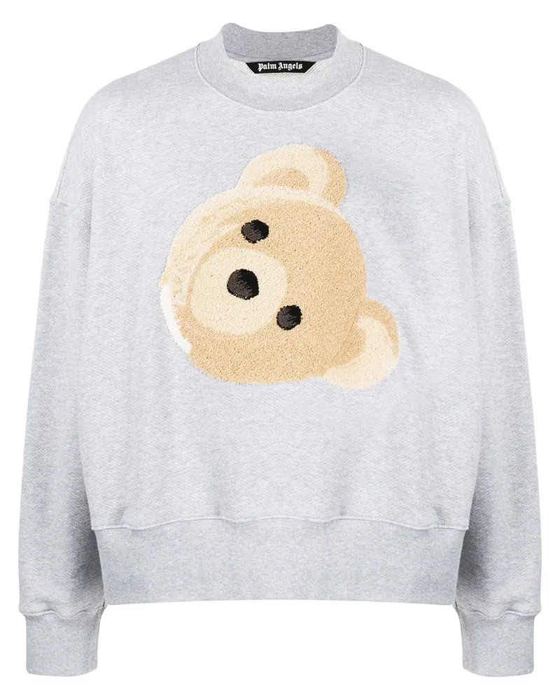 Palm Angels Sweatshirt mit Teddy-Patch - Grau Grau