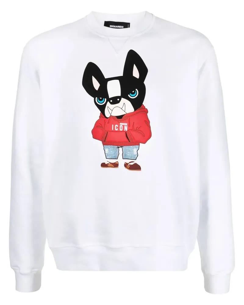 Dsquared2 Sweatshirt mit Icon Ciro-Print - Weiß Weiß