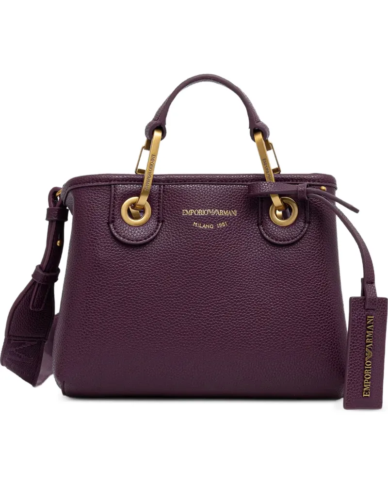Emporio Armani Shopper mit Logo-Print - Violett Violett