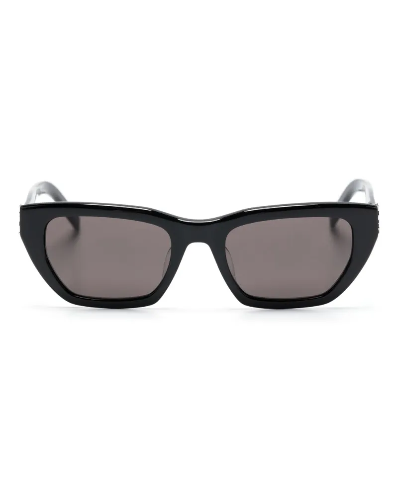 Saint Laurent Cat-Eye-Sonnenbrille mit Logo - Schwarz Schwarz