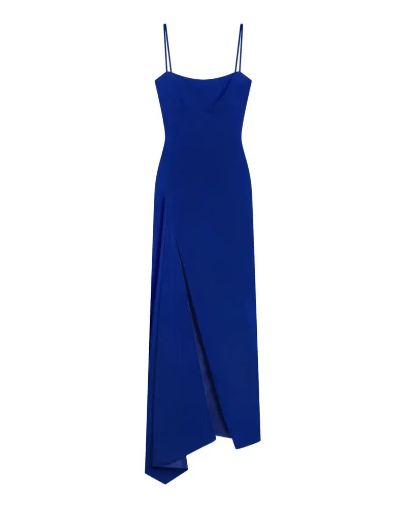 Givenchy Langes Sliced Kleid aus Samt - Blau Blau