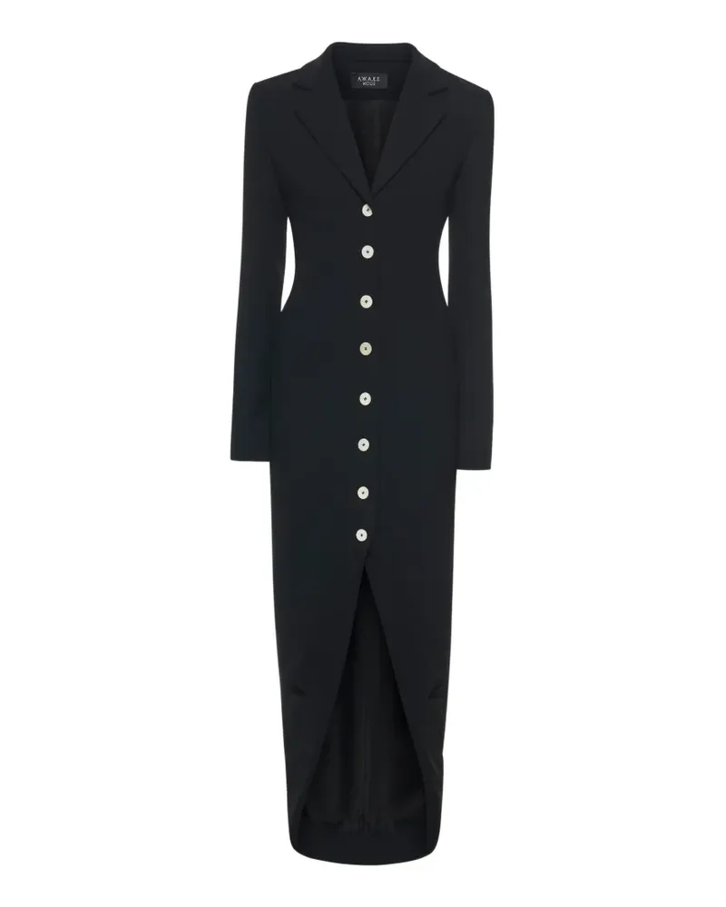 A.W.A.K.E. Asymmetrisches Kleid - Schwarz Schwarz