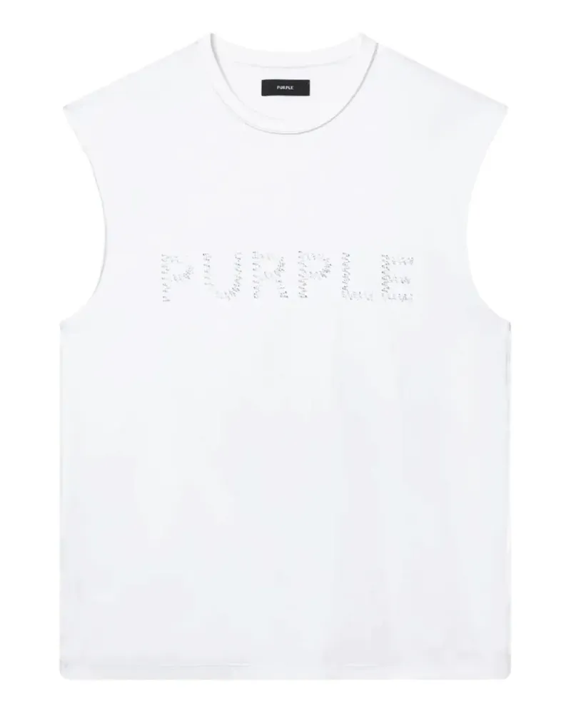 PURPLE BRAND bead-embellished vest - Weiß Weiß