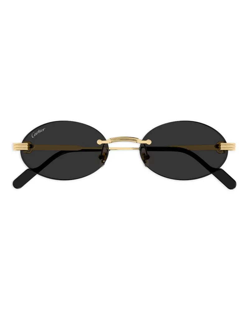 Cartier rimless oval-frame sunglasses - Gold Gold