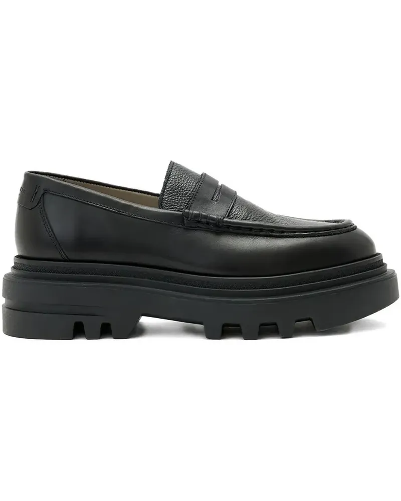AllSaints lug-sole penny loafers - Schwarz Schwarz