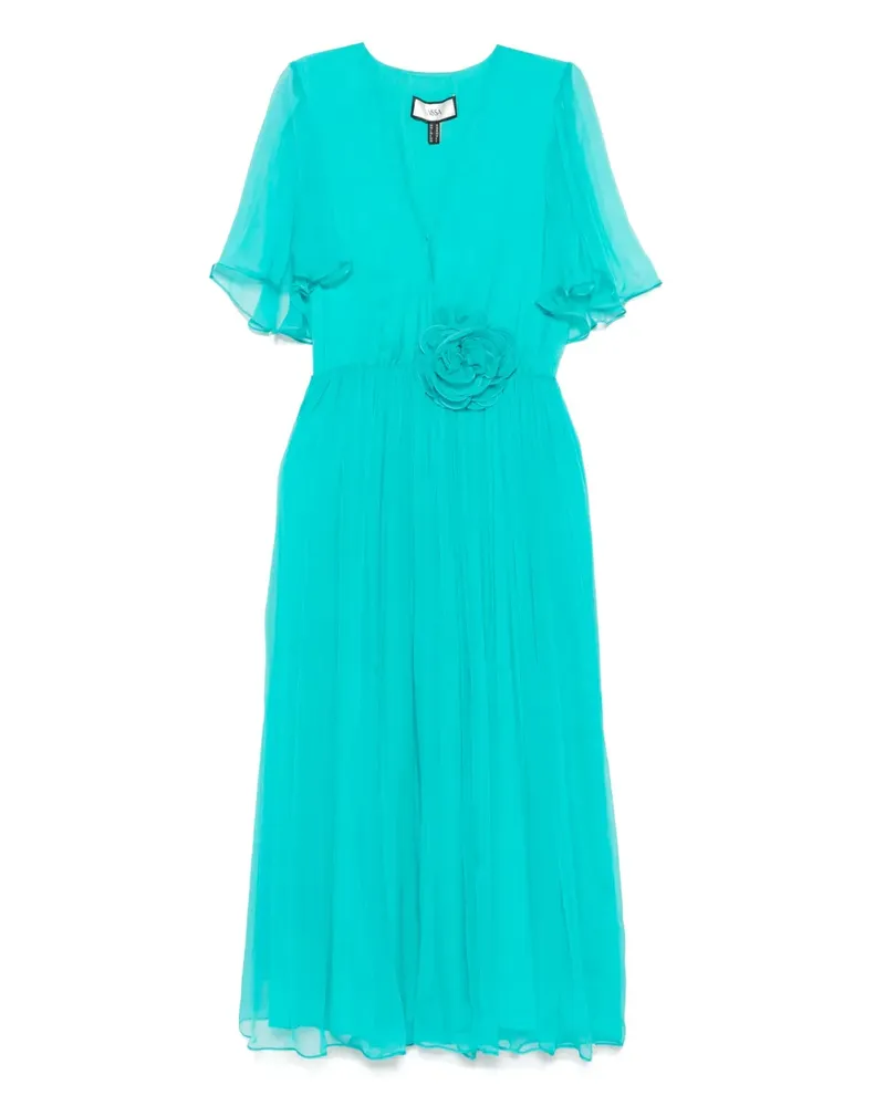 NISSA Midikleid mit Blumenapplikation - Blau Blau