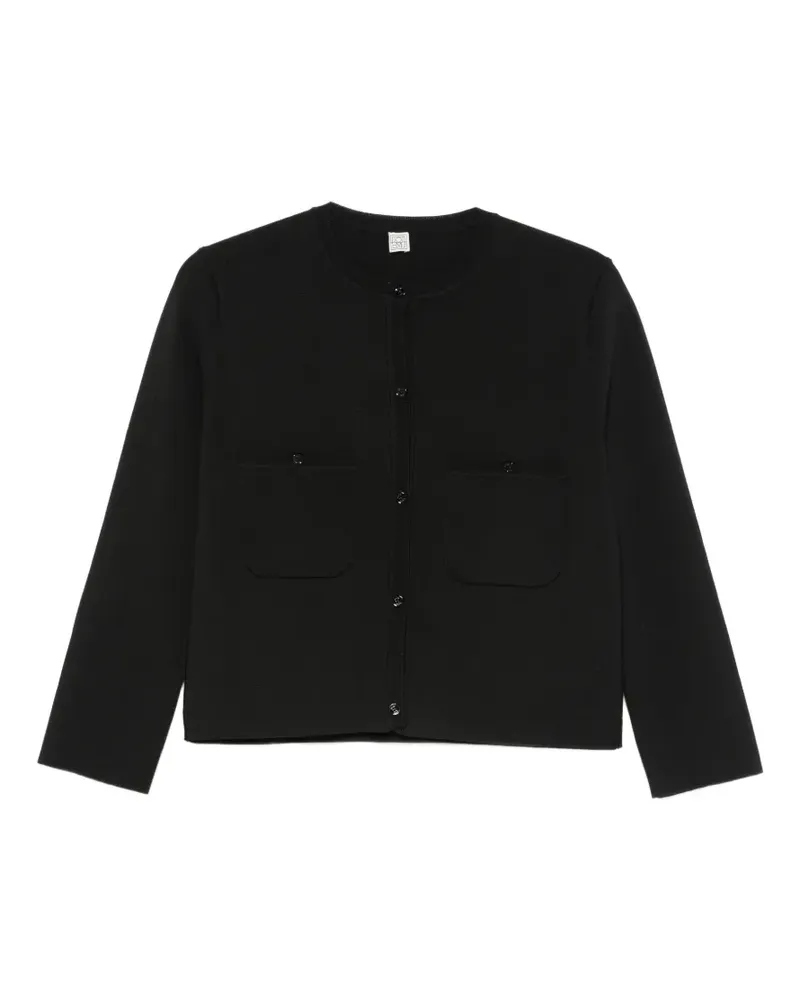 Totême Cardigan in Kompaktstrick - Schwarz Schwarz