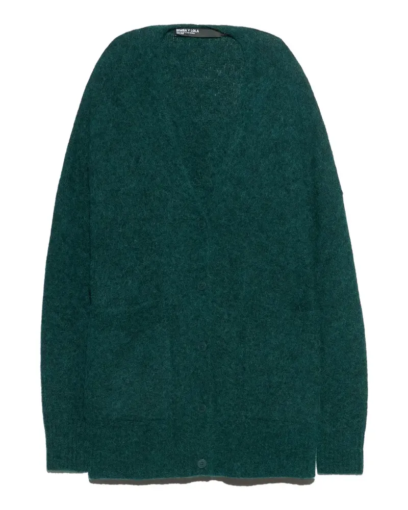 BIMBA Y LOLA Langer Cardigan aus Alpakawolle - Grün Grün