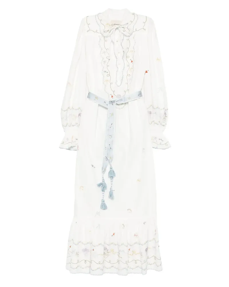 ALEMAIS Besticktes Kleid mit Rüschen - Weiß Weiß