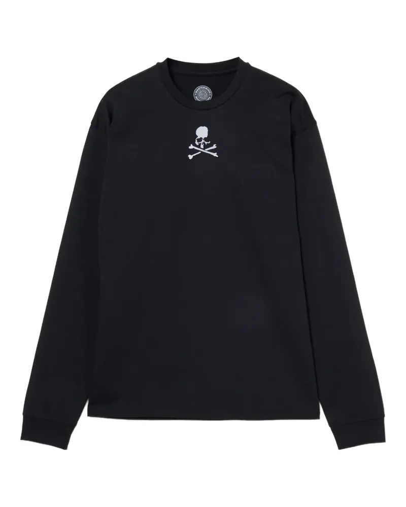 Mastermind Japan Langarmshirt mit Totenkopf-Print - Schwarz Schwarz