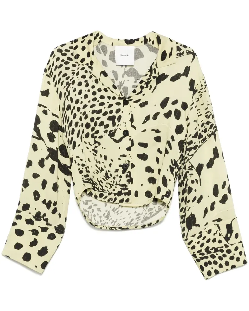 Nanushka Hemd mit Animal-Print - Grün Grün