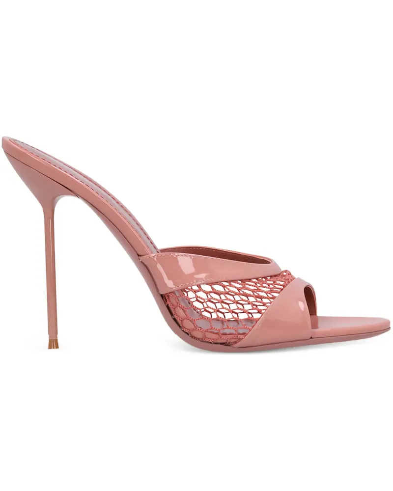 Paris Texas Lidia Mules aus Lackleder 105mm - Rosa Rosa