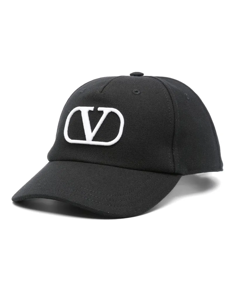 Valentino Garavani VLogo Signature Baseballkappe aus Canvas - Schwarz Schwarz