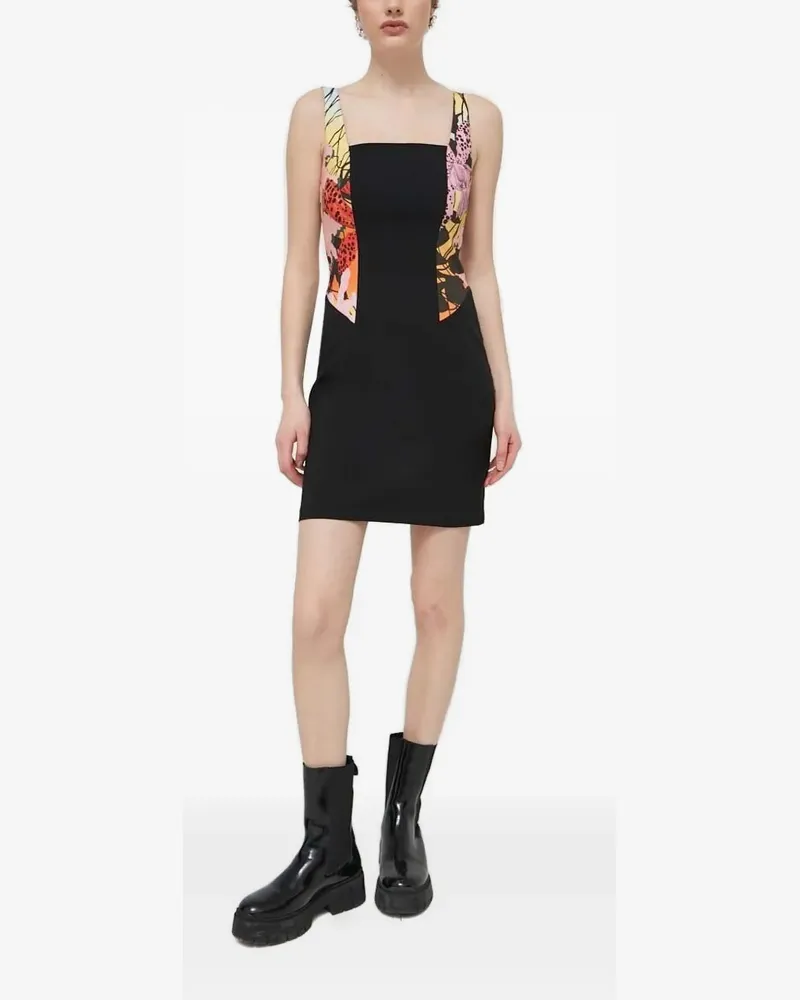 Desigual Minikleid mit Blumen-Einsätzen - Schwarz Schwarz