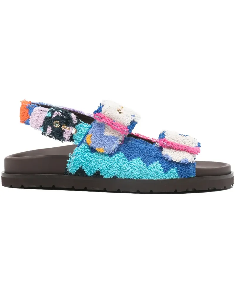 Missoni Mia zig-zag strap sandals - Blau Blau