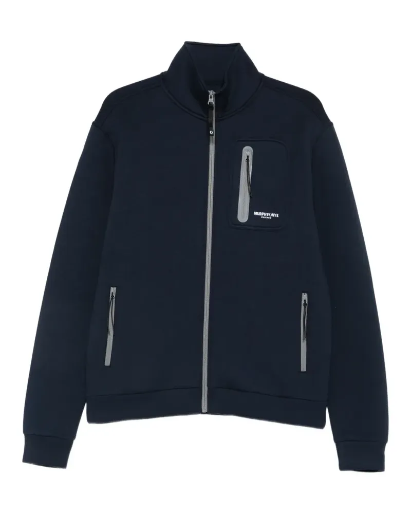 Murphy & Nye Shore zip-up logo-print sweatshirt - Blau Blau