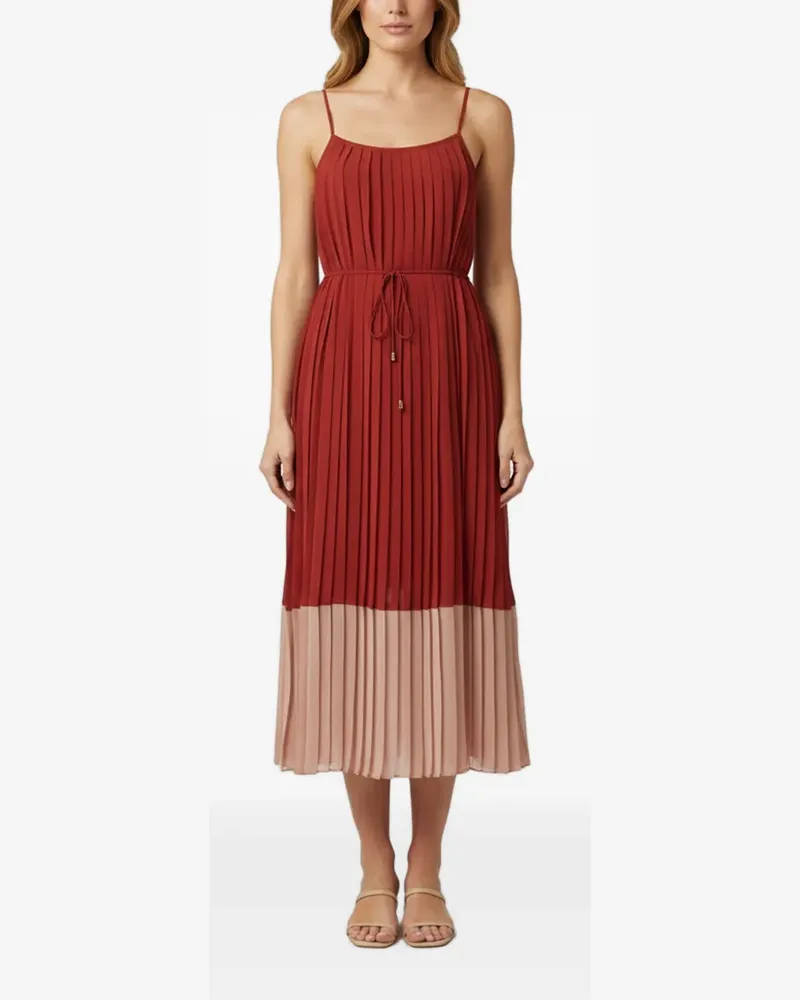 Zimmermann Midikleid in Colour-Block-Optik - Rot Rot