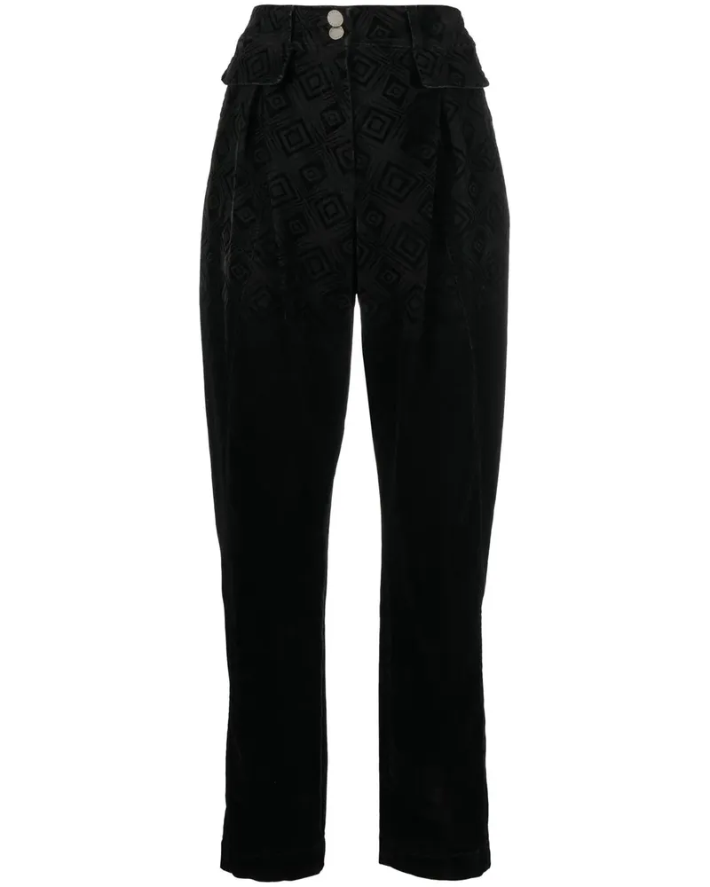 Alberta Ferretti Hose mit geometrischem Print - Schwarz Schwarz