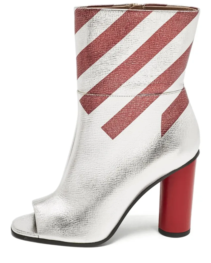 Anya Hindmarch Pre-owned Peeptoe-Stiefeletten 105mm - Silber Silber