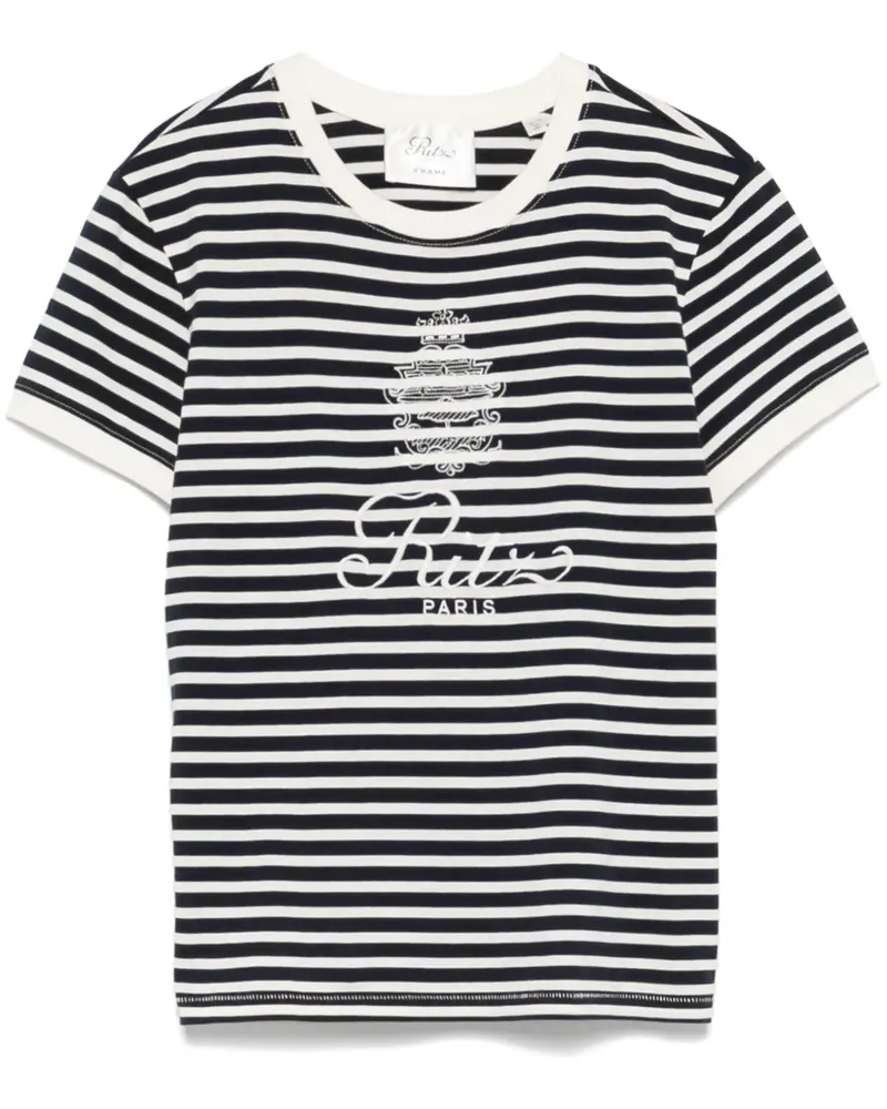 Frame Denim T-Shirt mit Logo-Stickerei - Blau Blau