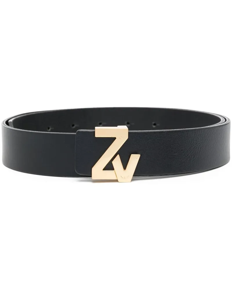 Zadig & Voltaire Gürtel mit Logo-Schild - Schwarz Schwarz
