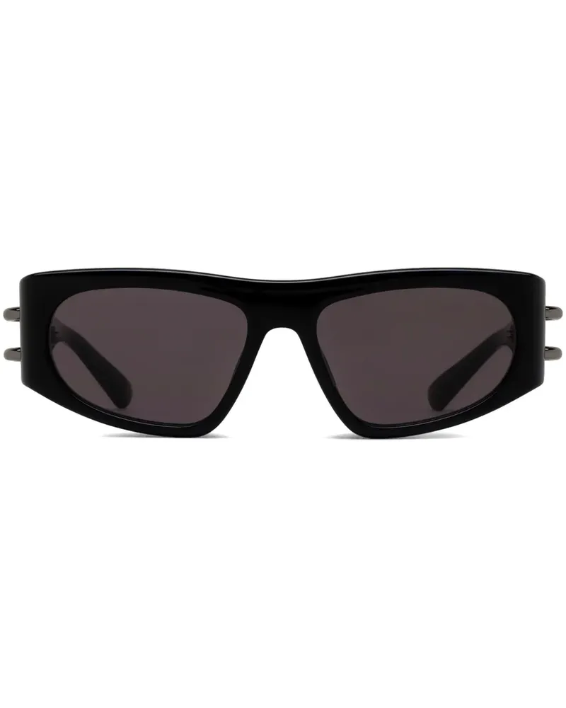Alexander McQueen Sonnenbrille mit eckigem Gestell - Schwarz Schwarz