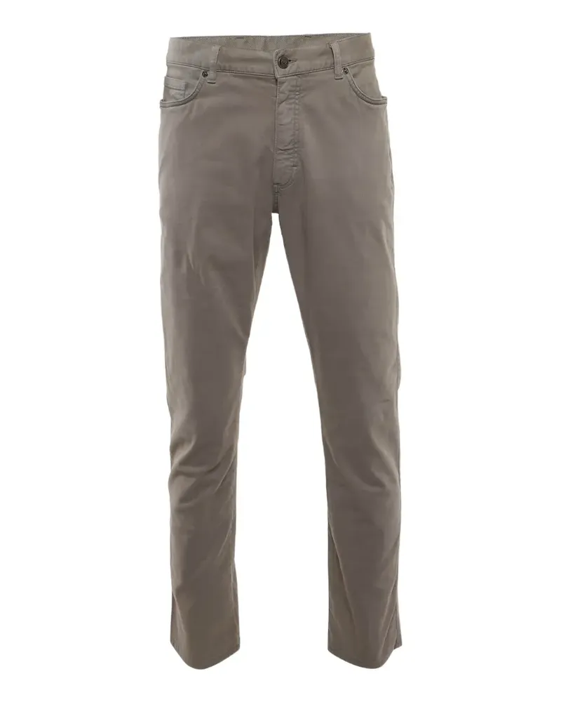Ermenegildo Zegna regular-fit gabardine trousers - Grau Grau