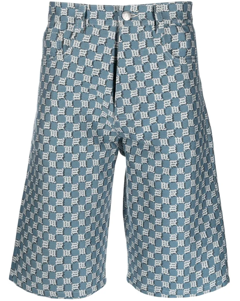 MISBHV Jeans-Shorts mit Logo-Print - Blau Blau