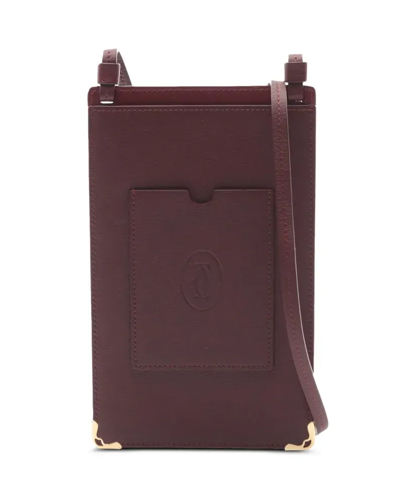 Cartier 2000-2025 Leather Must de  Phone Holder crossbody bag - Rot Rot