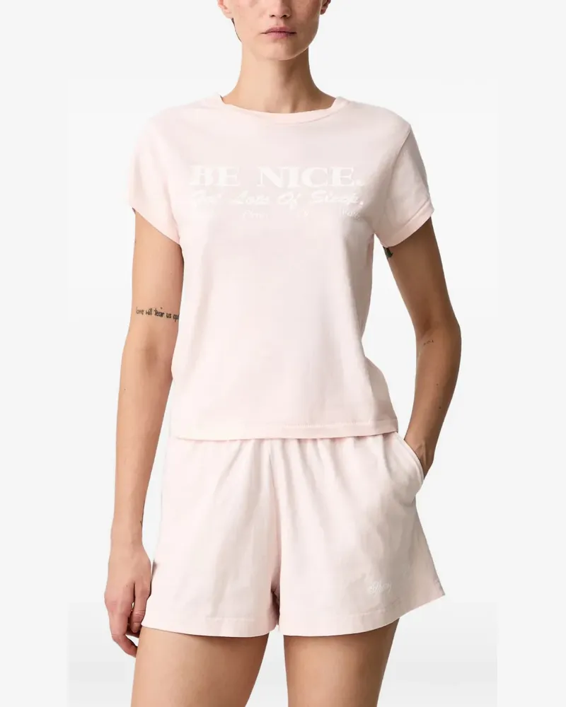 SPORTY & RICH T-Shirt mit "Be Nice"-Print - Rosa Rosa