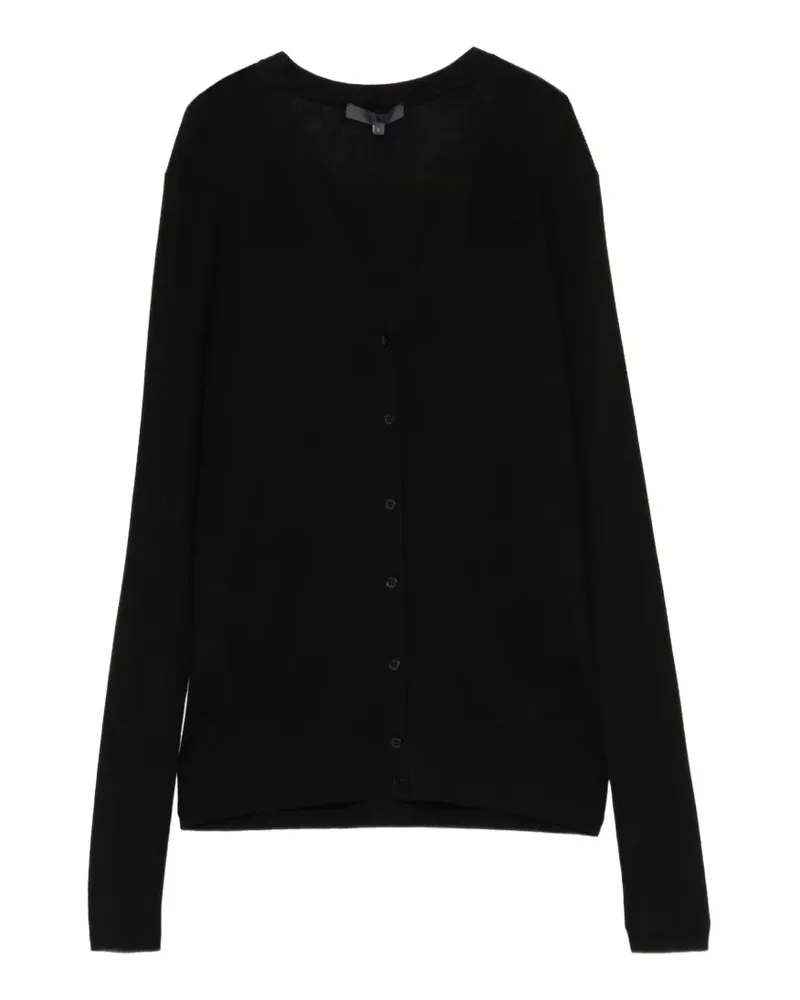 tibi Gerippter Cardigan - Schwarz Schwarz