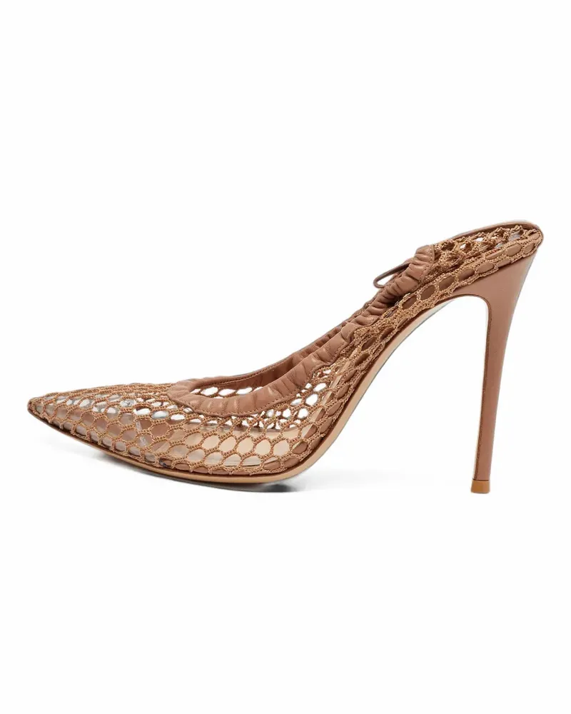 Gianvito Rossi Alisia Mesh-Pumps mit Absatz - Braun Braun