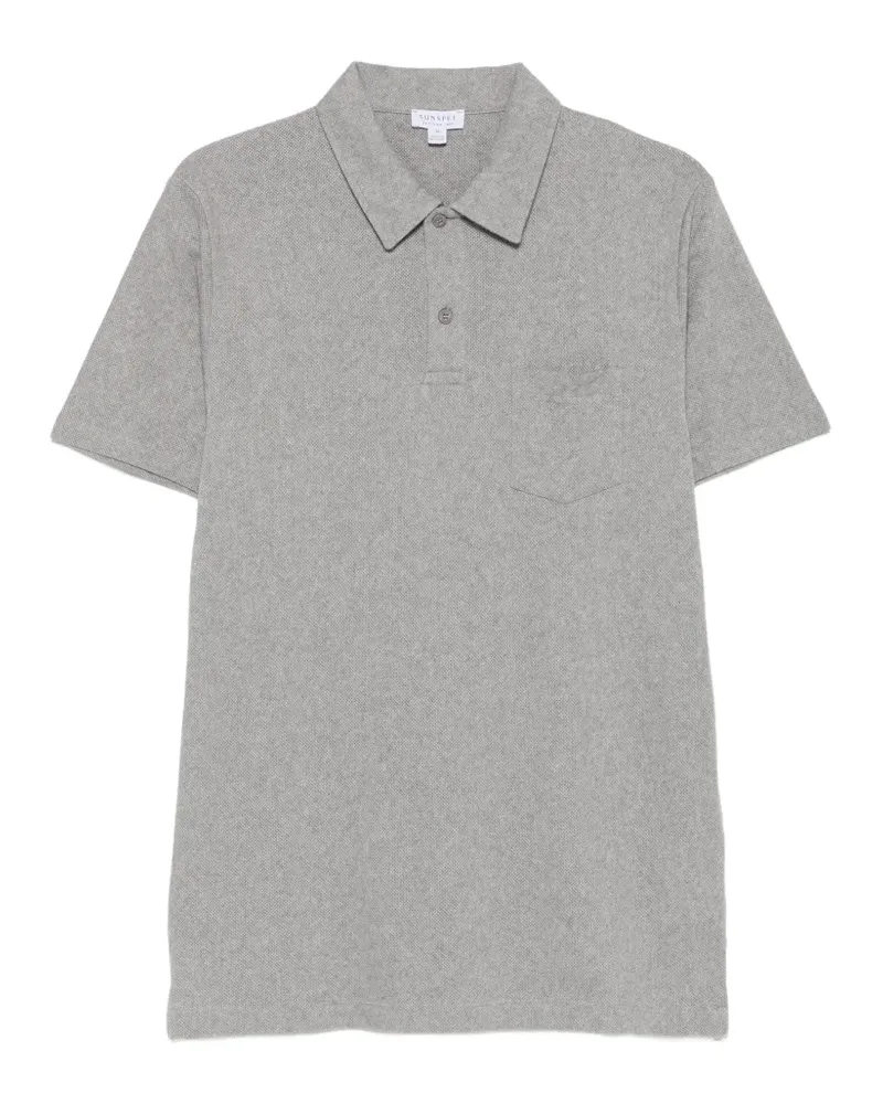 Sunspel Riviera Poloshirt - Grau Grau