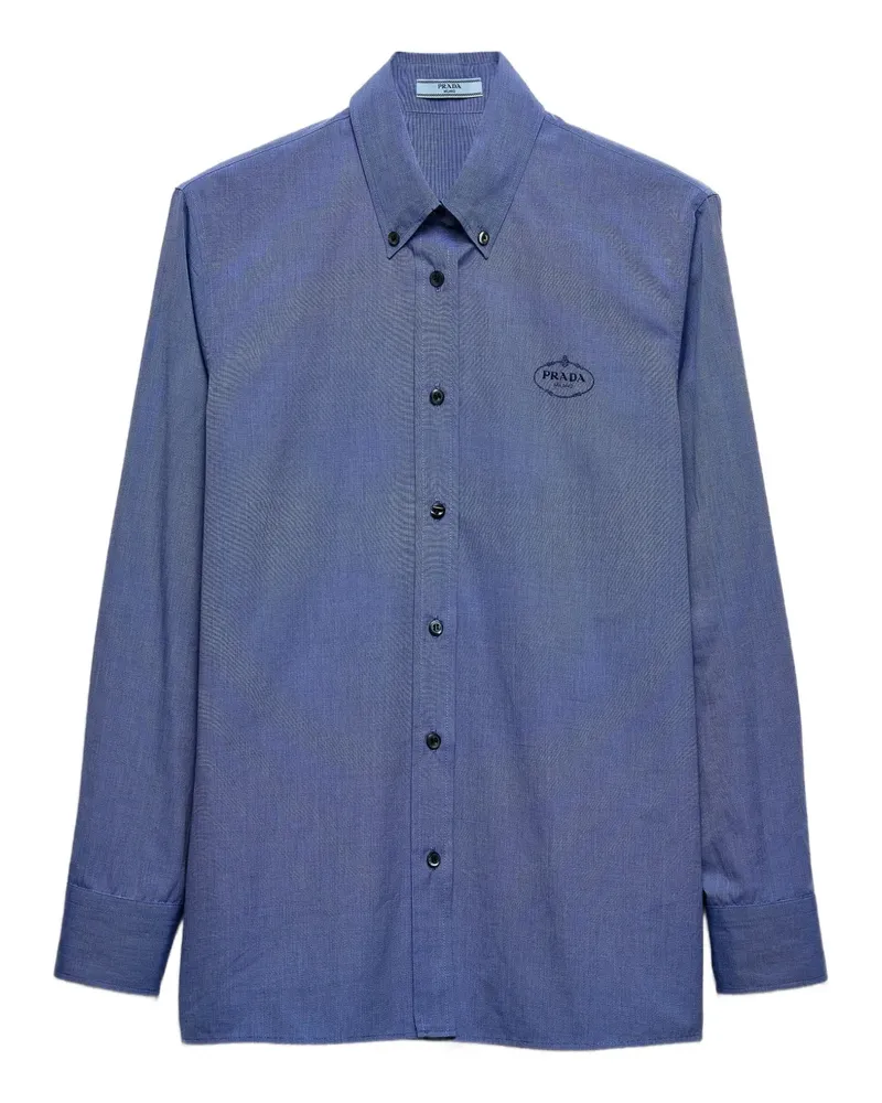 Prada Hemd aus Popeline - Blau Blau