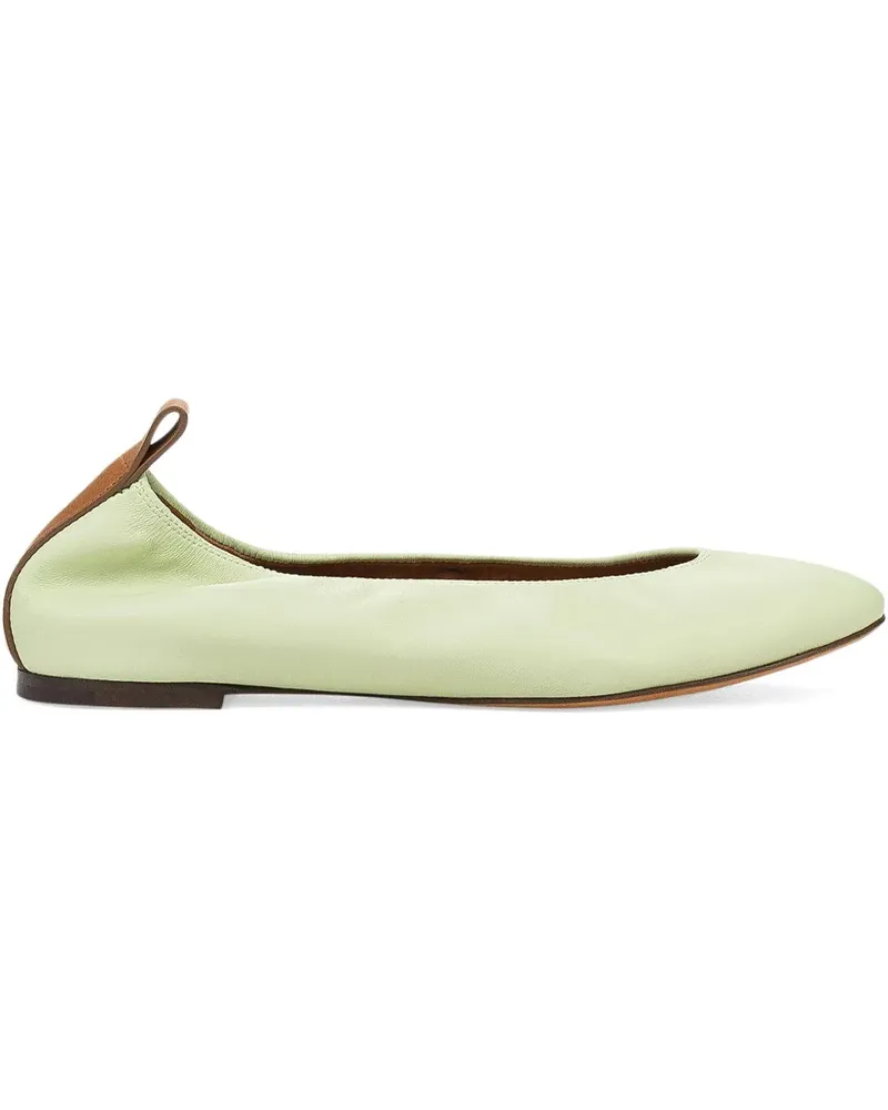 Lanvin Ballerinas aus Leder - Grün Grün