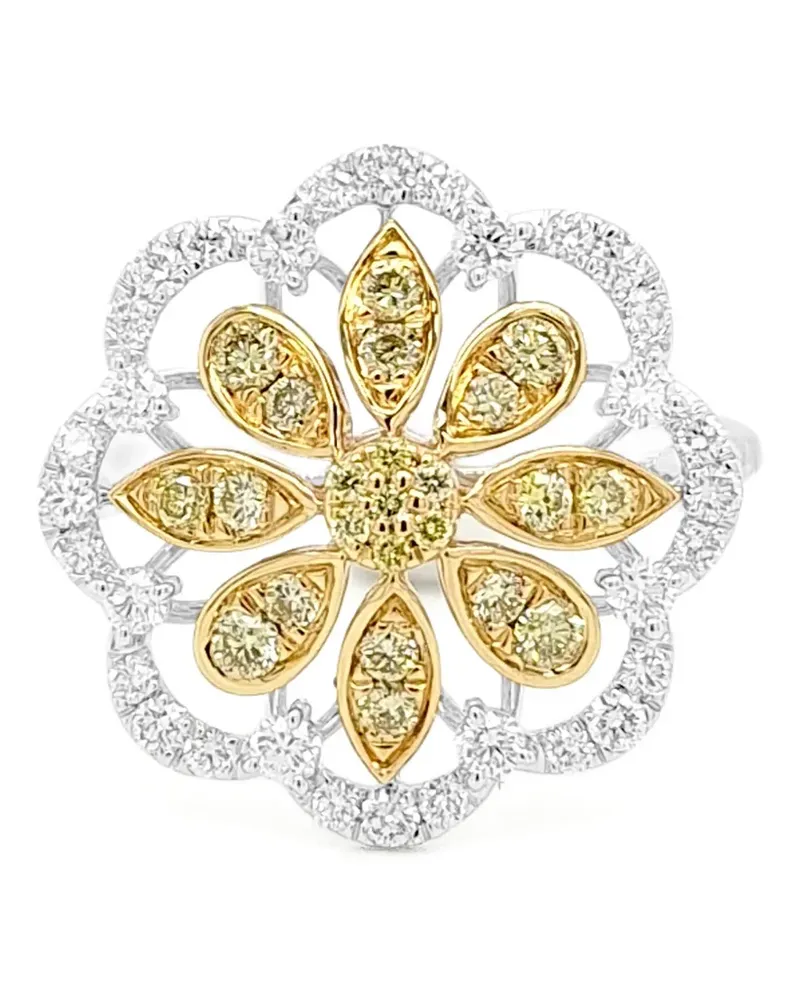 HYT Jewelry Ring mit Blumen - Silber Silber