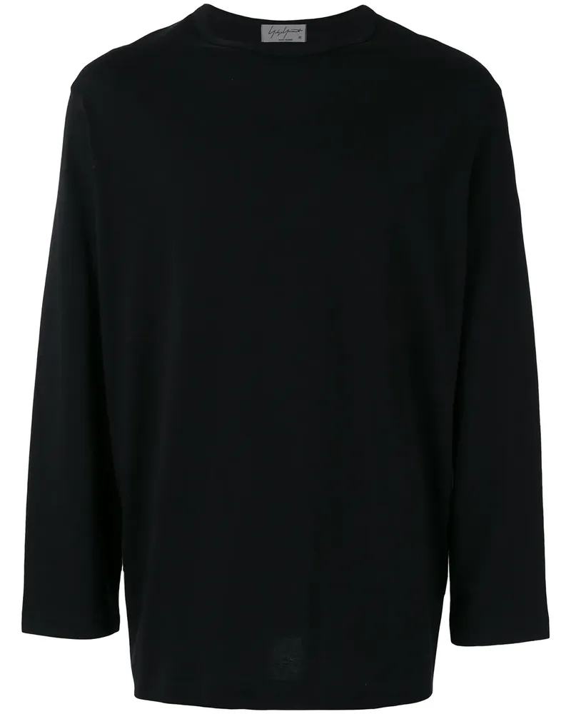 Yohji Yamamoto Sweatshirt mit Logo-Print - Schwarz Schwarz