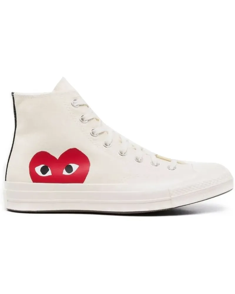 Comme des Garçons x Converse Chuck 70 heart-motif high-top sneakers - Weiß Weiß