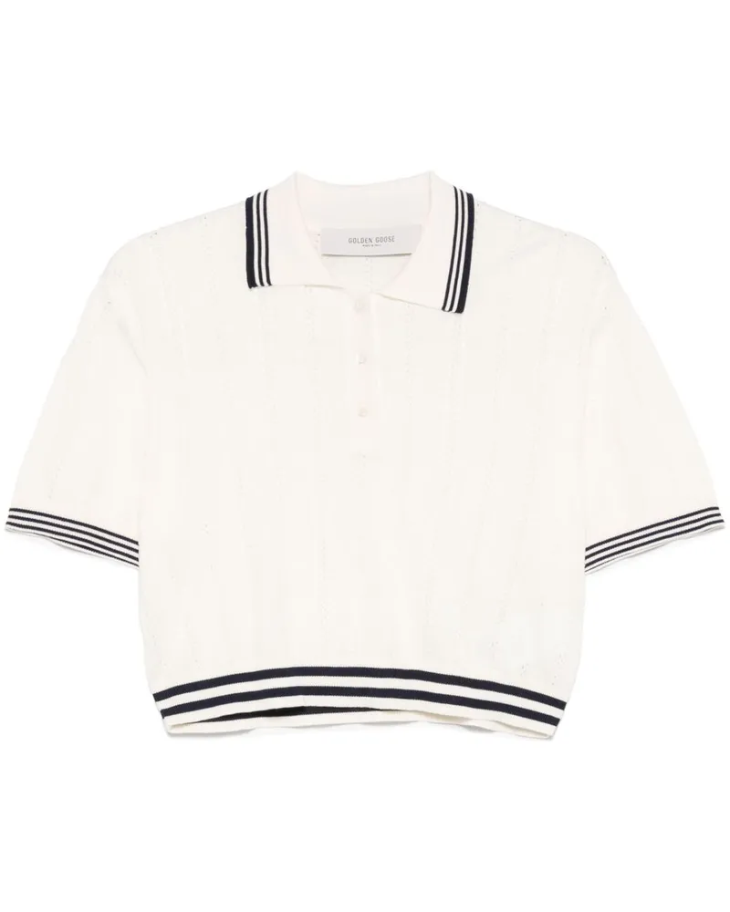 Golden Goose Poloshirt mit Strass - Nude Nude