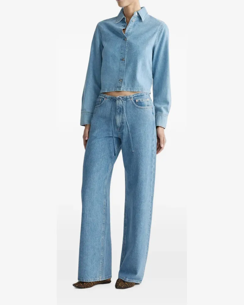 DL1961  Sienna Wide-Leg-Jeans mit Kordelzug - Blau Blau
