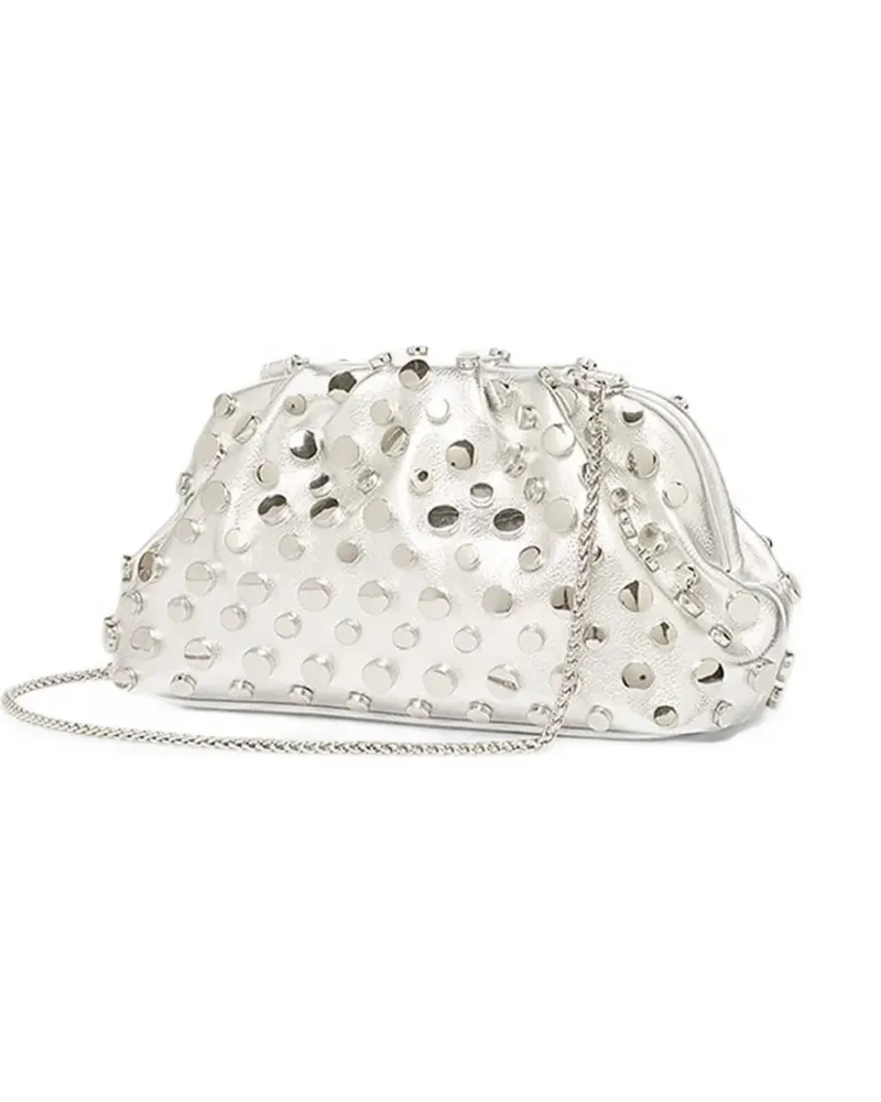 MARELLA small studded metallic crossbody bag - Silber Silber