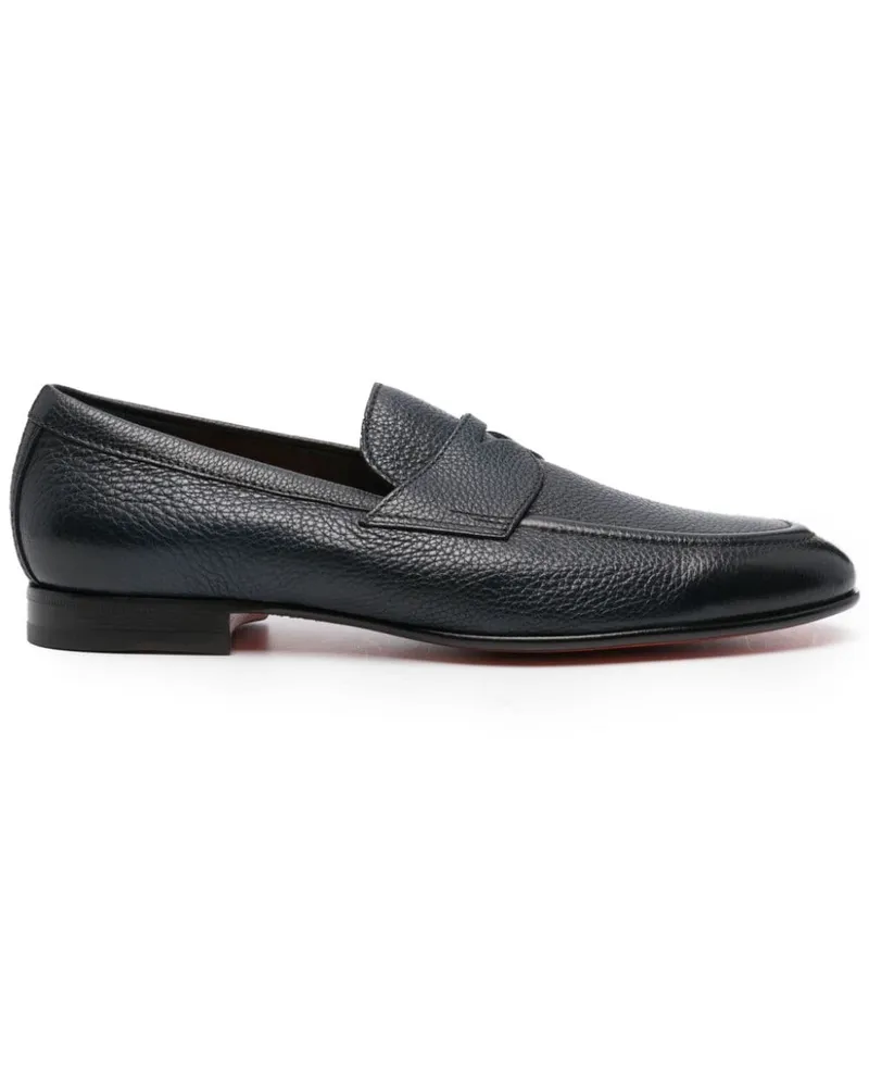 Santoni Loafer aus strukturiertem Leder - Blau Blau