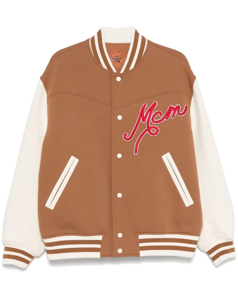 MCM Bomberjacke mit Logo-Stickerei - Braun Braun