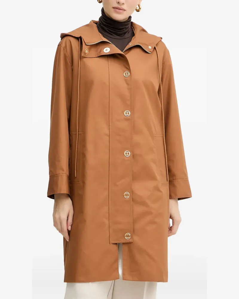 Twin-Set hooded parka coat - Braun Braun