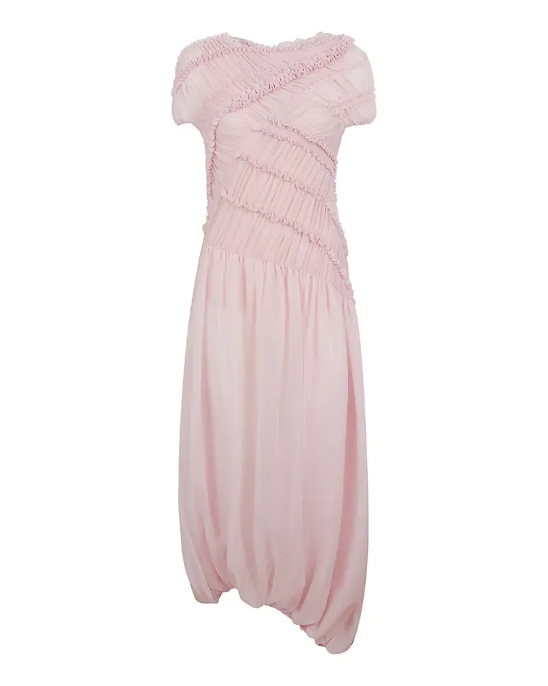 Magda Butrym ruched ruffled dress - Rosa Rosa